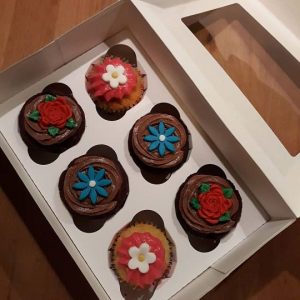 vassoio cupcake a fiori