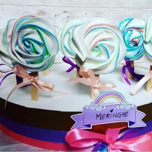 meringhe colorate su stecco