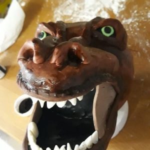 torta trex in pasta di zucchero