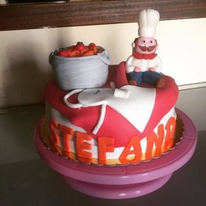 torta chef in pasta di zucchero