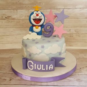 torta doraemon in pasta di zucchero