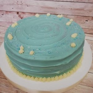 torta in panna azzurra