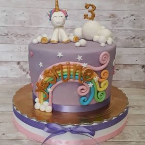 torta unicorncake in pasta di zucchero