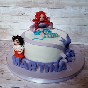 torta barbie in pasta di zucchero