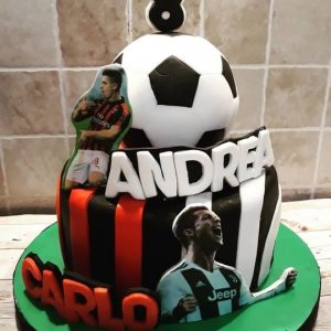 torta calcio in pasta di zucchero