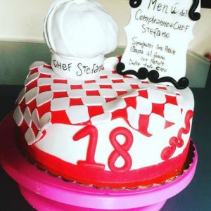 torta chef in pasta di zucchero