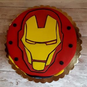torta iron man in pasta di zucchero