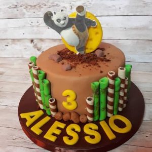 torta kung fu panda in pasta di zucchero