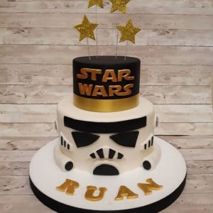 torta star wars in pasta di zucchero