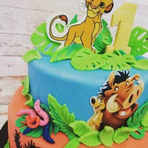 torta simba il re leone in pasta di zucchero