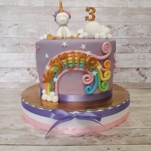 torta unicorno in pasta di zucchero